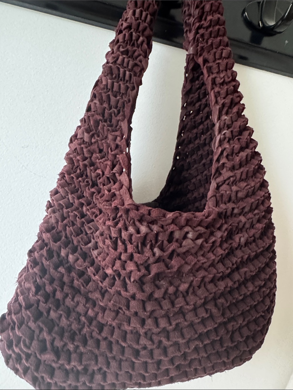 Massimo Dutti. Braided REAL suede leather. Mini bag! - Picture 1 of 3